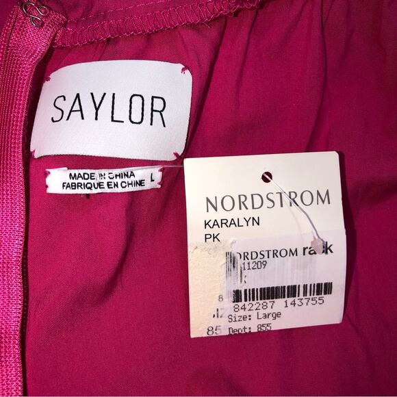 Saylor Karalyn Tiered Ruffle Tie Back Mini Dress Large NWT - Picture 6 of 7